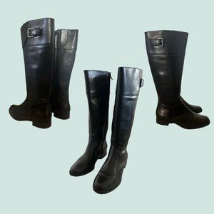 Ralph Lauren Sigrid Black Leather Riding Boots